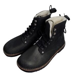 NEW Birkenstock Bryson Shearling Boots black Nubuck greasy leather size 36/5